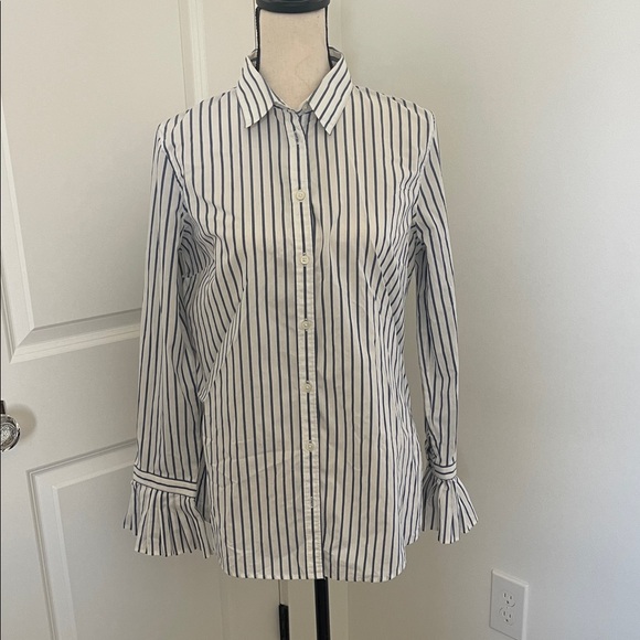 Banana Republic Tops - Banana Republic Blue and White Striped Shirt